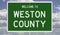 Highway sign for Weston County