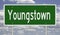 Highway sign for Youngstown Ohio