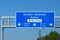 Highway signage Bremen Dortmund Grevelsberg continuing on highway no 1 in Germany