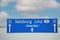 Highway signage with directions to Salzburg, Linz and Enns-Ost on the A1 highway