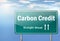 Highway Signpost Carbon Neutrality