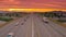 Highway at sunset timelapse transport Los Angeles