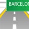 Highway to Barcelona vector illustration