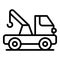 Highway tow truck icon, outline style