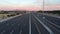 Highway traffic at sunset to night, Arizona,USA