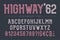 Highway vector decorative bold font design, alphabet, typeface