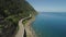 Highway on the viaduct by the sea. Philippines, Luzon