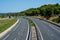 A Highway view from above, Montpelier - Toulouse. Summer day