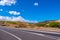 Highway through volcano landscape