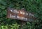 Hiiking trail sign in Corsica mountain