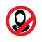 Hijab forbidden sign. Isolated Vector Illustration