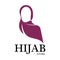 hijab logo vector icon design template