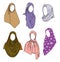 Hijab woman  hijab for women  shapes and colors