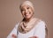 Hijab, woman and smile portrait of an islamic model with beauty, skincare and skin wellness. Happy, cosmetic and face of