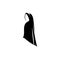 Hijab women black silhouette vector icons