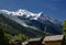 Hike from Chamonix up to La Jonction glacier des Bossons. Mont Blanc Massif, French Alps, Chamonix, Bosson Glacier, France, Europe