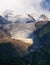 Hike from Chamonix up to La Jonction glacier des Bossons. Mont Blanc Massif, French Alps, Chamonix, Bosson Glacier, France, Europe