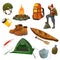 Hike vector icons