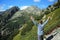 Hiker admires the beautiful landscape in High Tatras