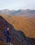 Hiker on Buachaille Etive Mor