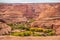 A hiker in the Canyon de Chelly National Monument