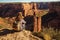 A hiker in the Canyon de Chelly National Monument