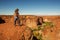 A hiker in the Canyon de Chelly National Monument