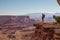 Hiker in Canyonlands National park in Utah, USA