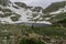 Hiker at Cony Lake in Rocky Mountain National Park