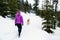 Hiker and dog, Karkonosze Mountains, Poland