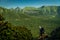 Hiker enjoys the view of High Tatras mountain valley