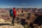 A hiker in the Grand Canyon National Park, South Rim, Arizona, USA