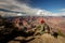 A hiker in the Grand Canyon National Park, South Rim, Arizona, USA