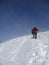 Hiker at Hornle mountain tour, Bavaria, Germany