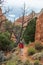 Hiker in Kodachrome Basin state park in Utah, USA