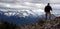 Hiker on Lady Macdonald mountain