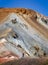 Hiker in Landmannalaugar, Iceland