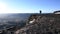 Hiker at Mesa Verde National Park Overlook