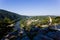 Hiker overlook Harpers Ferry landscape