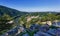 Hiker overlook Harpers Ferry landscape