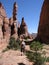 Hiker red rock fiery furnace