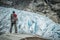 Hiker Staying in Front of Scenic Norwegian Glacier Head