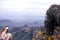 A Hiker Takes a Break in the Chisos Mountains of Big Bend National Park, Texas