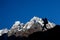 Hiker on the trek in Himalayas