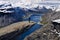 Hiker on Trolltunga, Norway