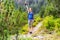 Hiker woman at High Tatras, Slovakia