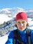 Hiker woman portrait on the trail