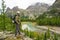 Hiker in Yoho national parc