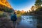 Hiker Zion National Park