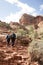 Hikers along the Cathedral Rock Trail in Sedona